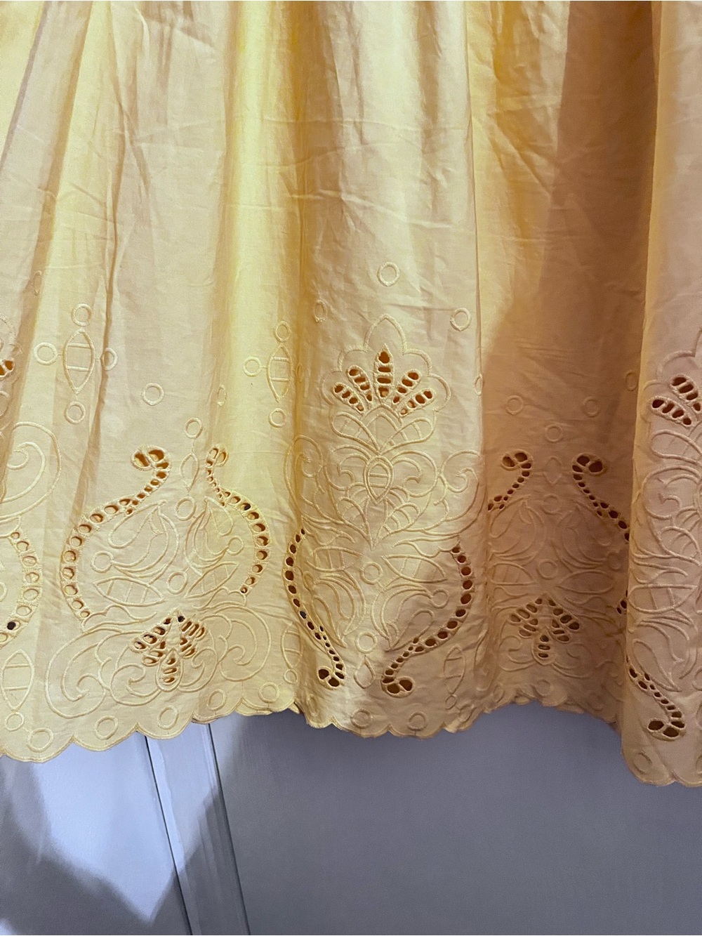 MOON RIVER  Eyelet Scalloped Hem Midi Skirt - Picture 5 of 5